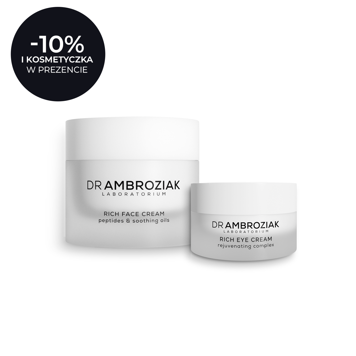 RICH + RICH EYE set promo kółko2 Zestaw odżywczy do twarzy i okolic oczu – Rich Face Cream + Rich Eye Cream - obrazek 1